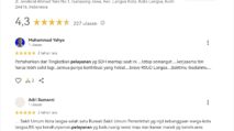 Perbandingan rating Google RSUD Aceh Tamiang dan RSUD Langsa