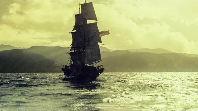 Pasukan marinir Amerika Serikat bersiap di atas kapal USS Potomac sebelum menyerbu Kuala Batu, Aceh, tahun 1832.